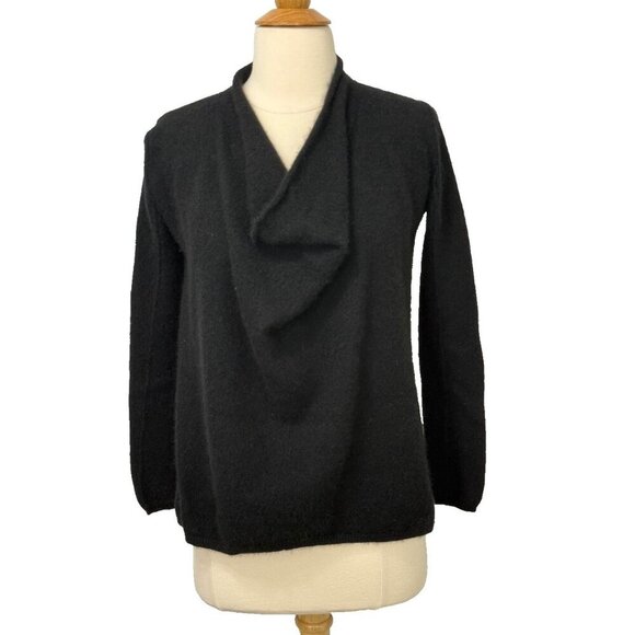 Joie Women's Cashmere Sweater Black Cowl Neck Pullover Buttery Soft Boxy Size XS - Picture 1 of 11